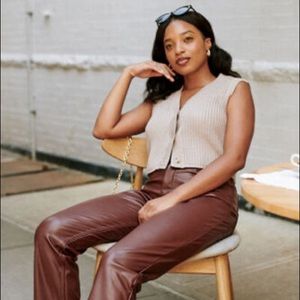 Abercrombie Brown Leather Pants